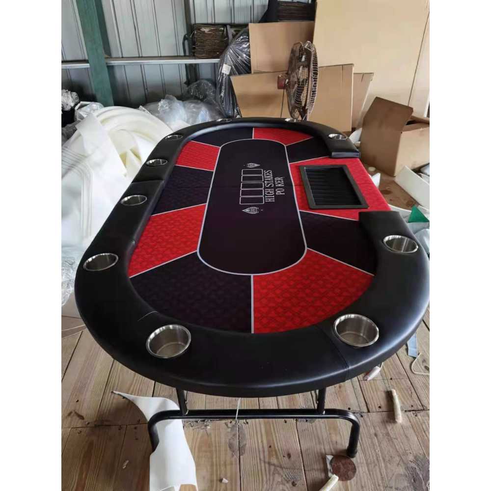 접이식 홀덤 테이블 폴딩형 카드 게임용 휴대 간편 블랙 213x106CM - 상세 이미지 4