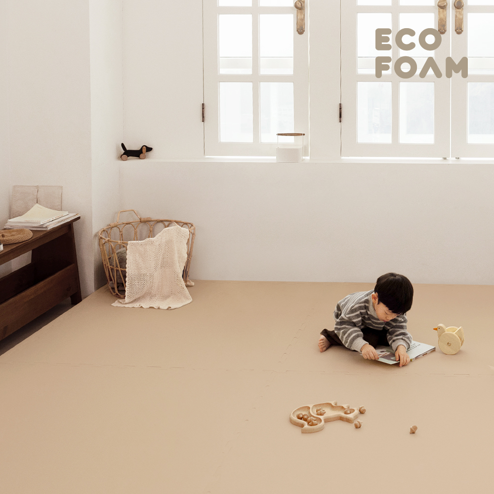 에코폼 층간소음매트 놀이방 퍼즐 오리지널 맘편한 PU 네츄럴코튼 100x100x2.5cm