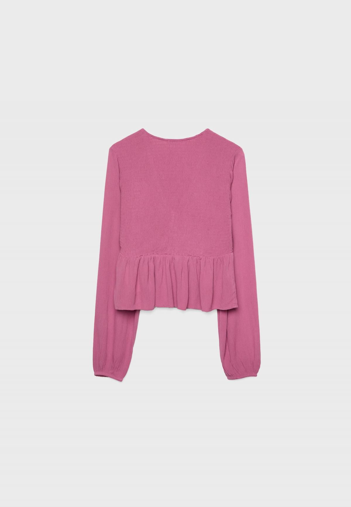 스트라디바리우스 루즈핏 브이넥 롱슬리브 블라우스 6067/747 PALE PINK - 상세 이미지 3