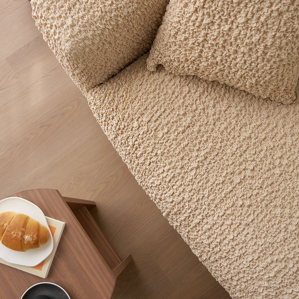 올핏 사이즈 고민NO 고탄력 만능 스판 쇼파커버 덮개 카우치 겨울 아이보리 1 2인용