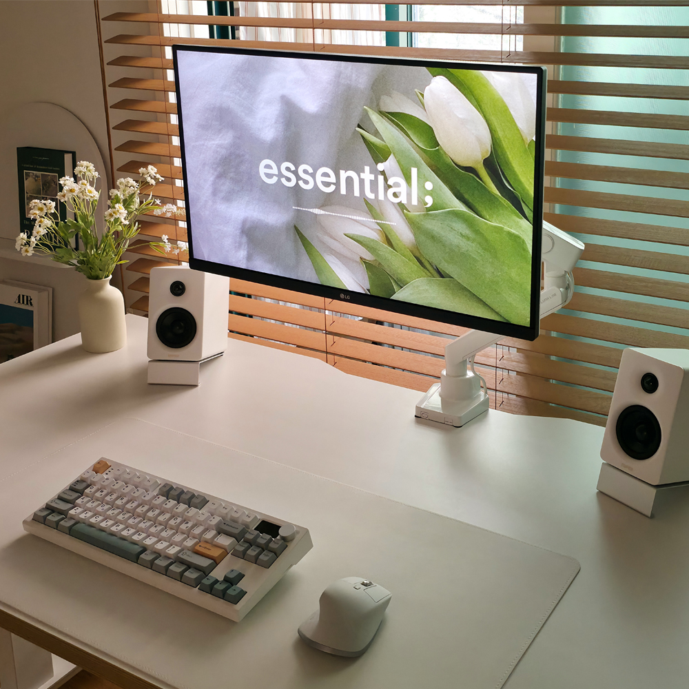 루나랩 스탠다드 싱글 블랙 모니터암 거치대