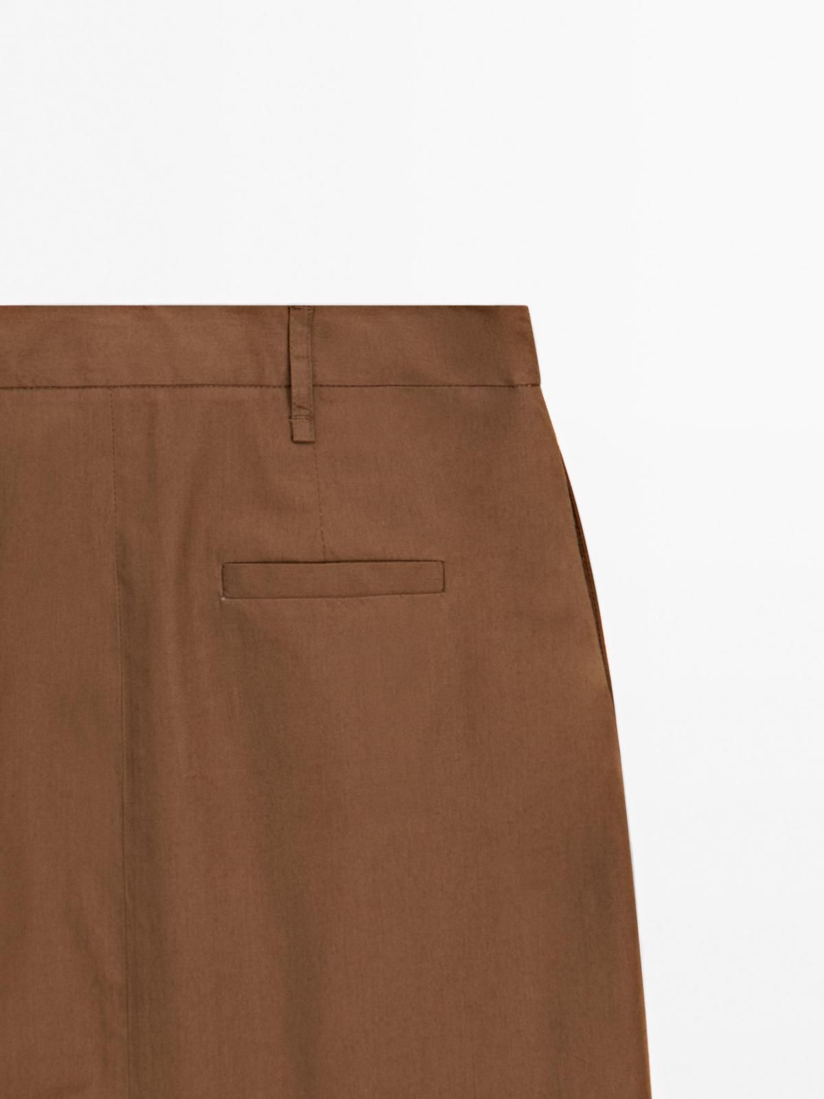 마시모두띠 테크니컬 웨이스트 디테일 미디 스커트 5243/504 BROWN - 상세 이미지 5