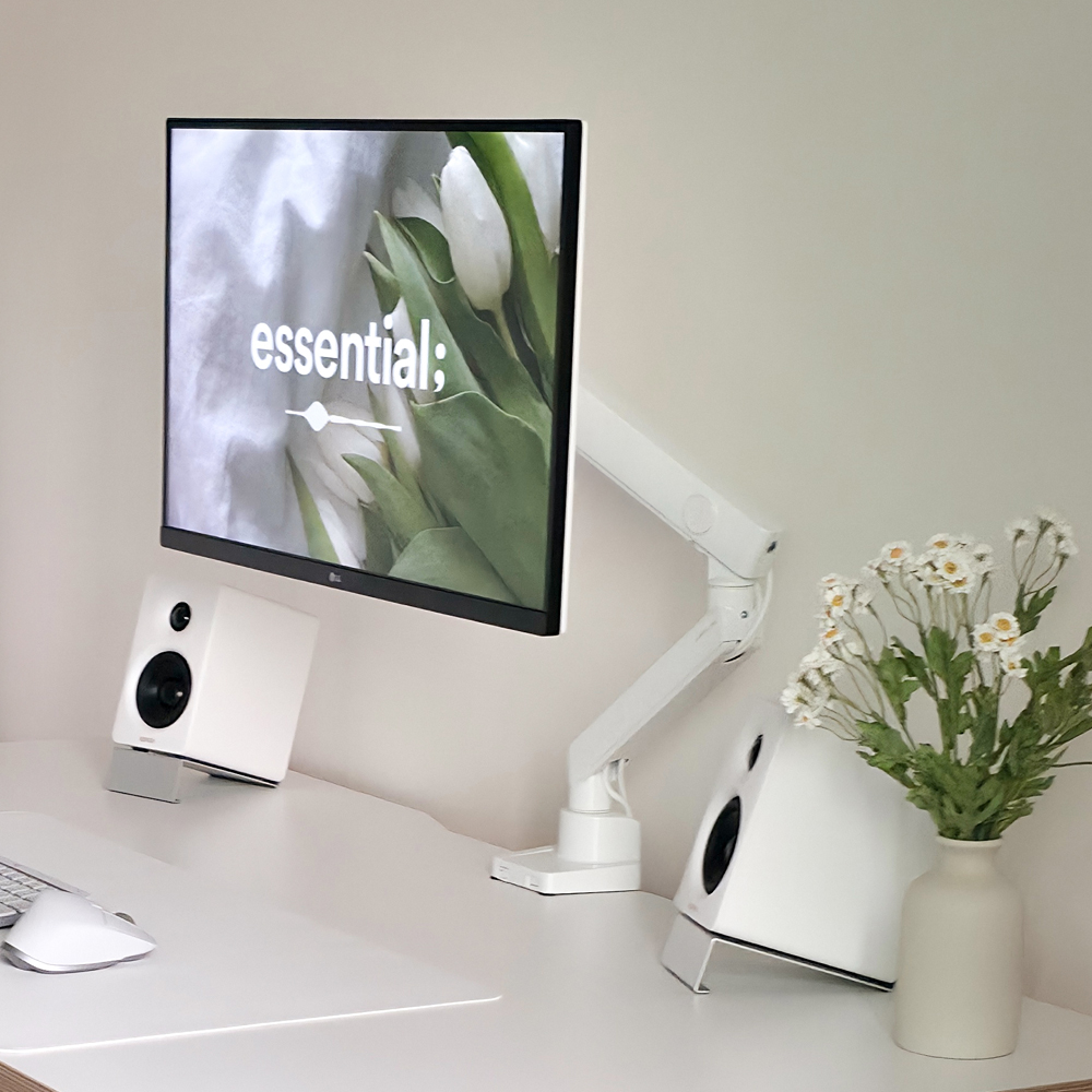 루나랩 스탠다드 싱글 블랙 모니터암 거치대