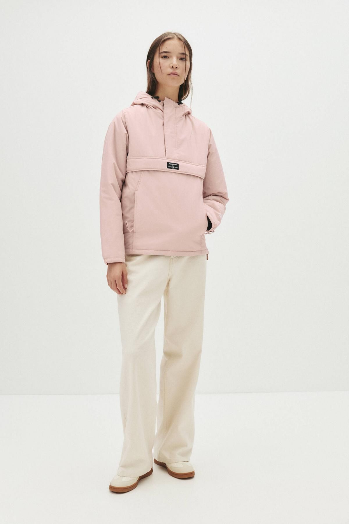 풀앤베어 베이직 페일핑크 후드 집업 아노락 재킷 7700/415 PINK - 상세 이미지 5