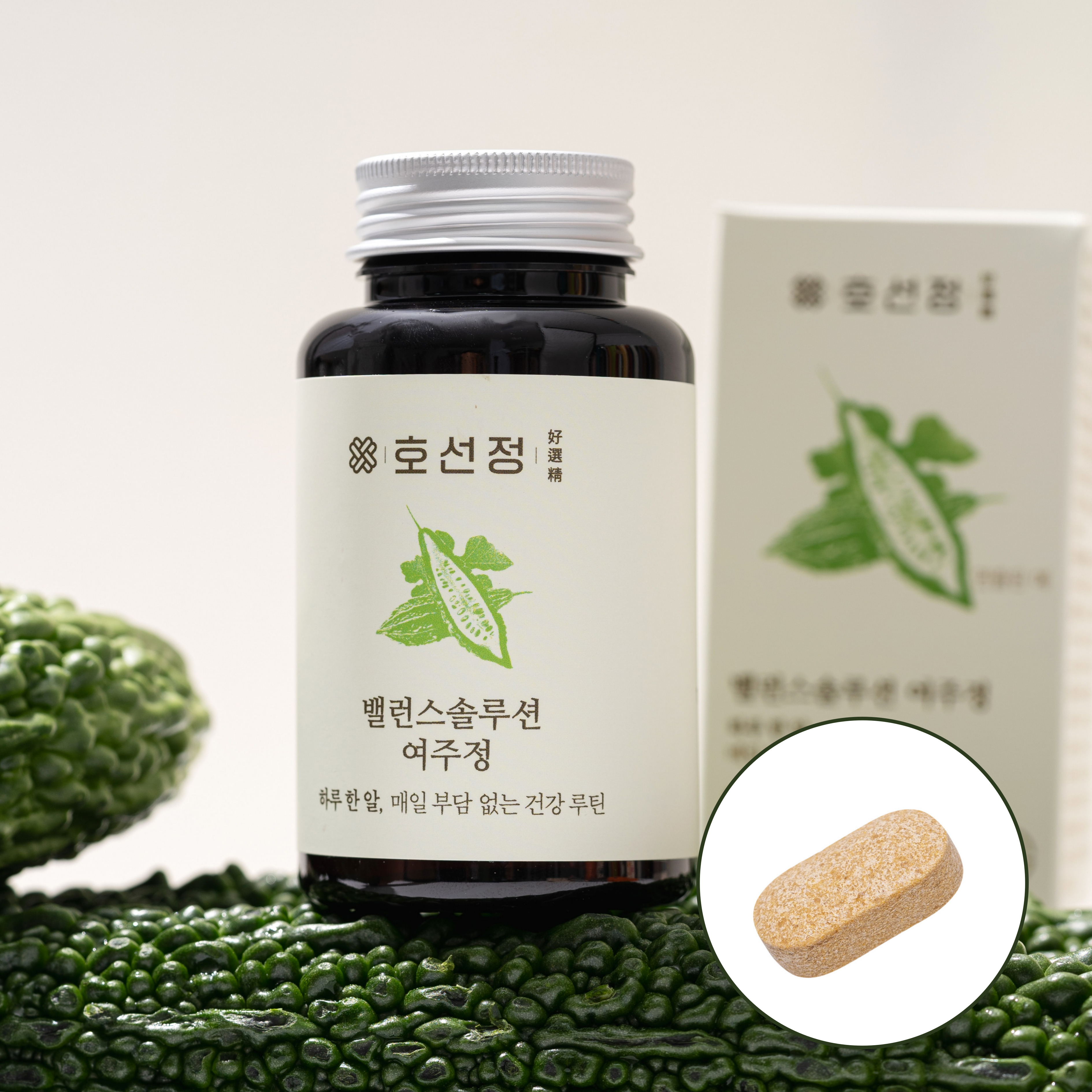 호선정 밸런스솔루션 프리미엄 여주정 여주환 국내산 800mg 100정, 1개 - 메인 이미지