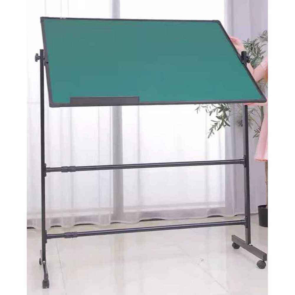 이동식칠판 일체형 이동형 스탠드 자석 회사 스케줄 90x120cm 녹색/흰색 - 상품 이미지