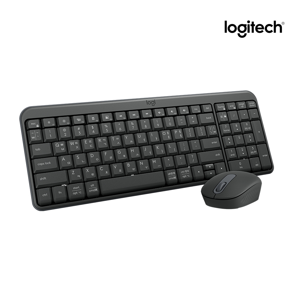 [국내정발] 로지텍코리아 MK250 블루투스 무선 키보드마우스 세트 그래파이트