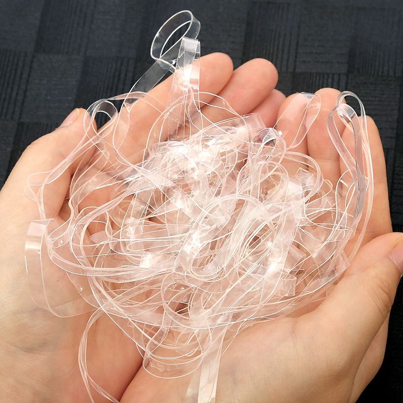 넓은 고무밴드 투명 대형 다용도 휴대 바지고무줄 0.5kg 7.5CM 3MM 1400개 - 상품 이미지