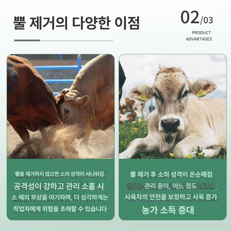 소뿔 제각기 탈각기 사슴 염소 가축 절단기 톱날 충전식 송아지 대형 제각 - 상세 이미지 5