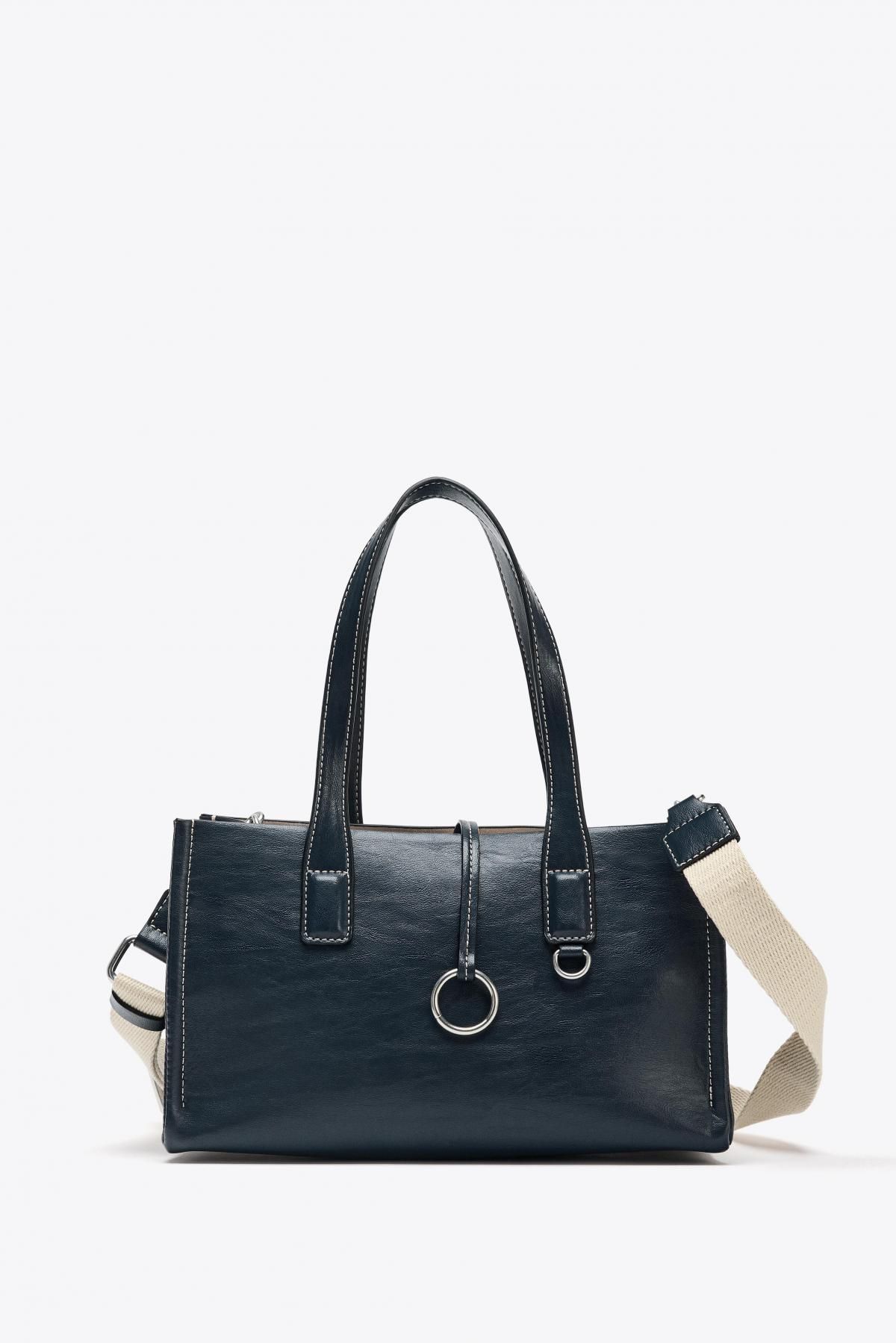 자라 더블 핸들 크로스 베이직 토트백 6271/610 BLUE - 메인 이미지