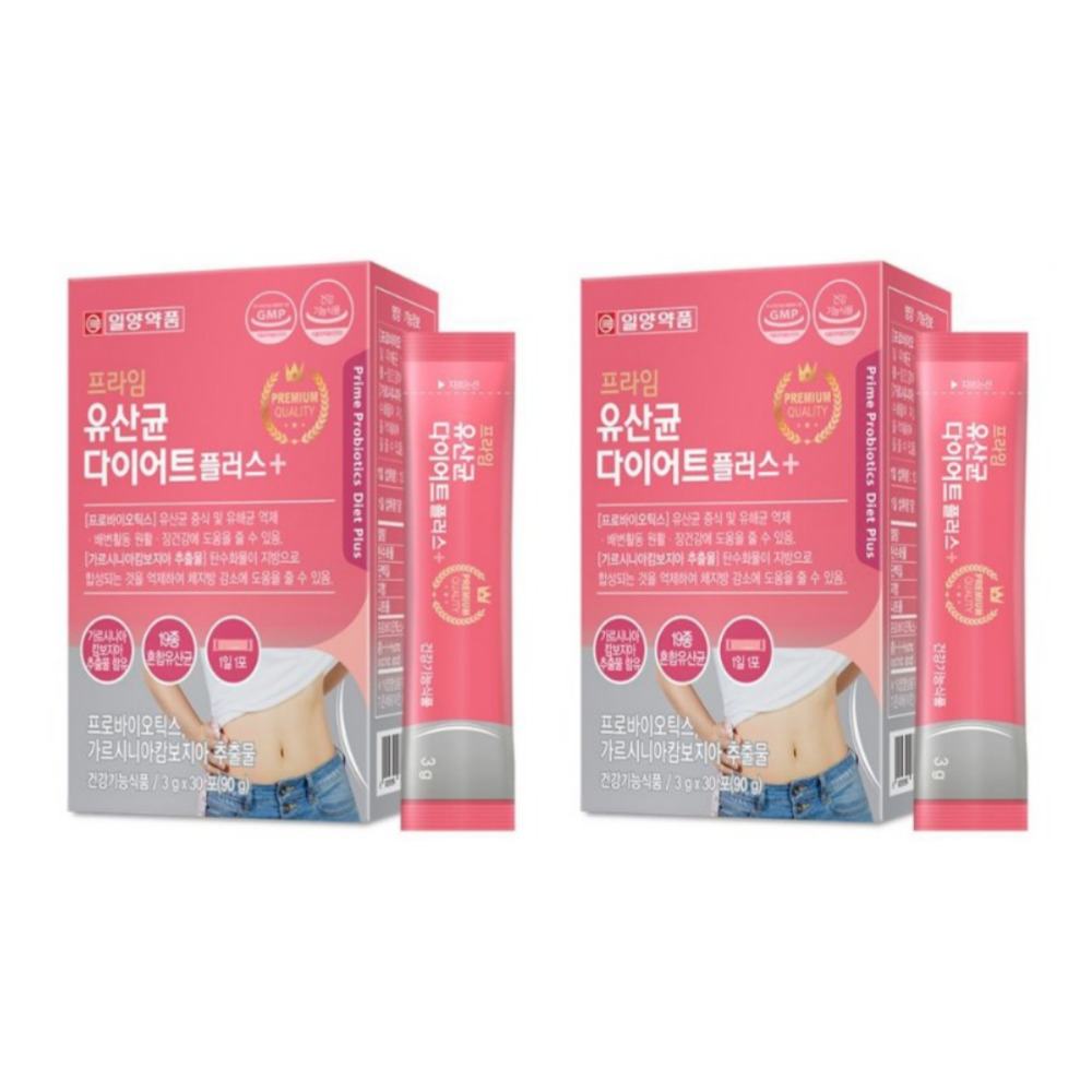 일양약품 프라임 유산균 다이어트 플러스 다이렉트 cfu 락토 바실러스 30포, 2개 - 상품 이미지