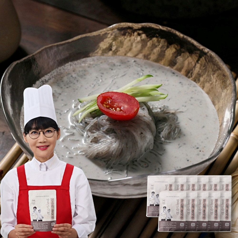 팽현숙 발효 곤약면 검은깨 콩국수 11팩 글루텐프리 국내산 대두 저칼로리 콩국수면