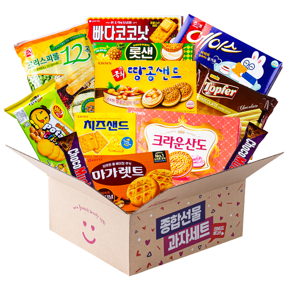 더하모니 종합선물 사무실 간식 12종 탕비실 사무실 대용량과자 간식꾸러미 선물박스 - 메인 이미지
