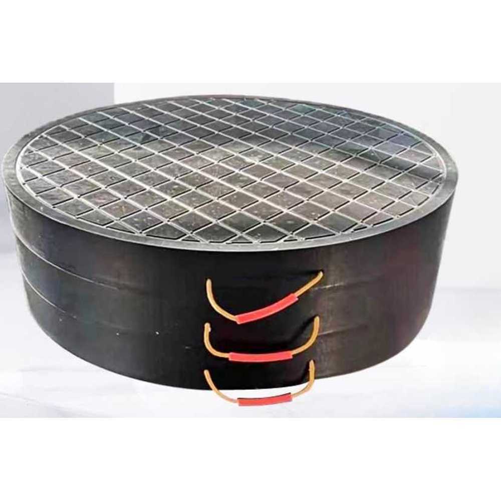 중장비 받침대 패드 고무판 크레인 지지 안전 매트 직경 300x30 - 상세 이미지 3
