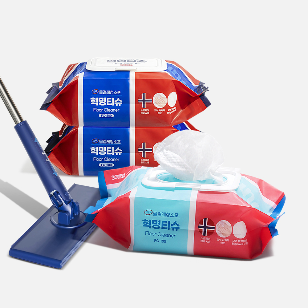 L2 혁명티슈 청소물티슈 물걸레 청소포 가정용 1개 강력 2개 밀대걸레 세트