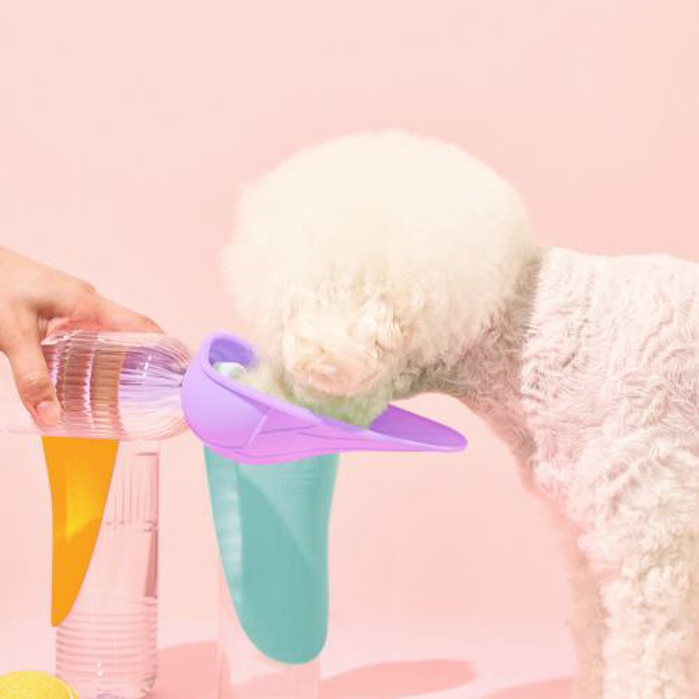 강아지 고양이 휴대용 보틀캡 생수병 물병 급수기 산책 외출용 - 상세 이미지 5
