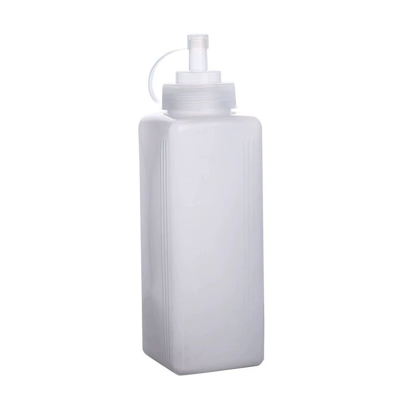 대용량 1L 소스통 업소용 카페 가게 케찹 양념통 두꺼운 눈금형 600ml-2개 - 메인 이미지