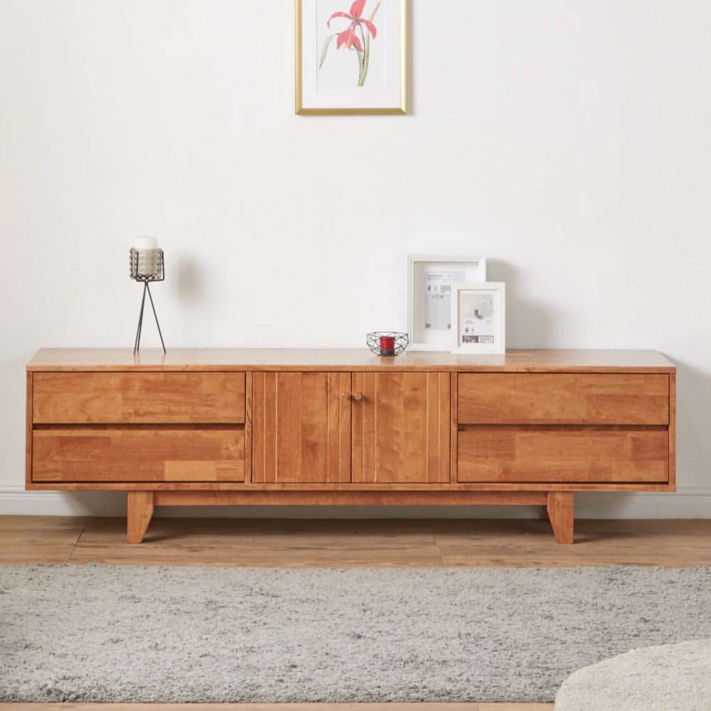 카본 1800 북유럽 거실 tv 다이 선반 수납장 서랍 원목 거실장