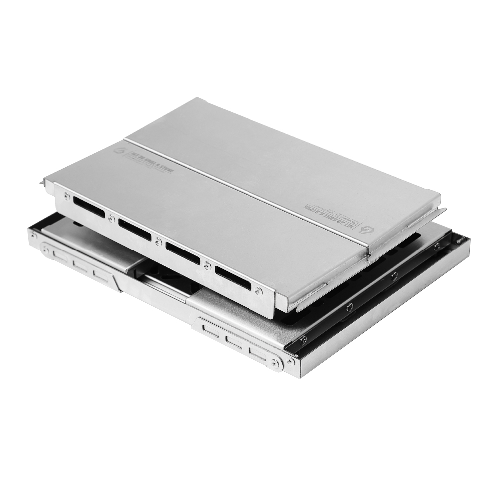 꾸버스 IGT 3WAY 화로대 훈제박스 SET 캠핑 바베큐그릴 접이식 휴대용 이중연소 불멍