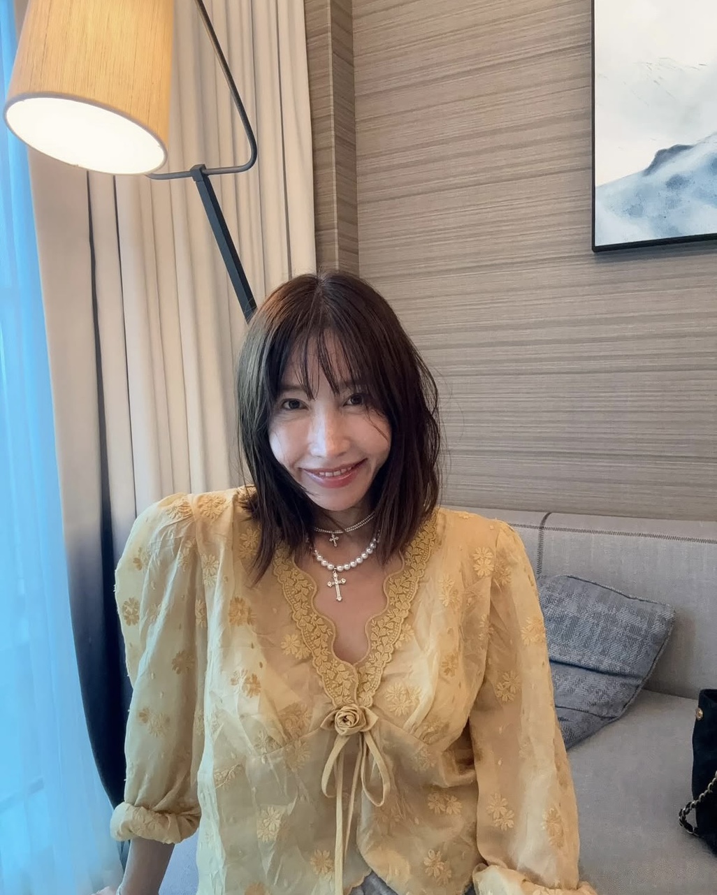 타라바이모션 진주 십자 목걸이(대) 여성 볼드 데일리 웨딩 주얼리 - 상세 이미지 4