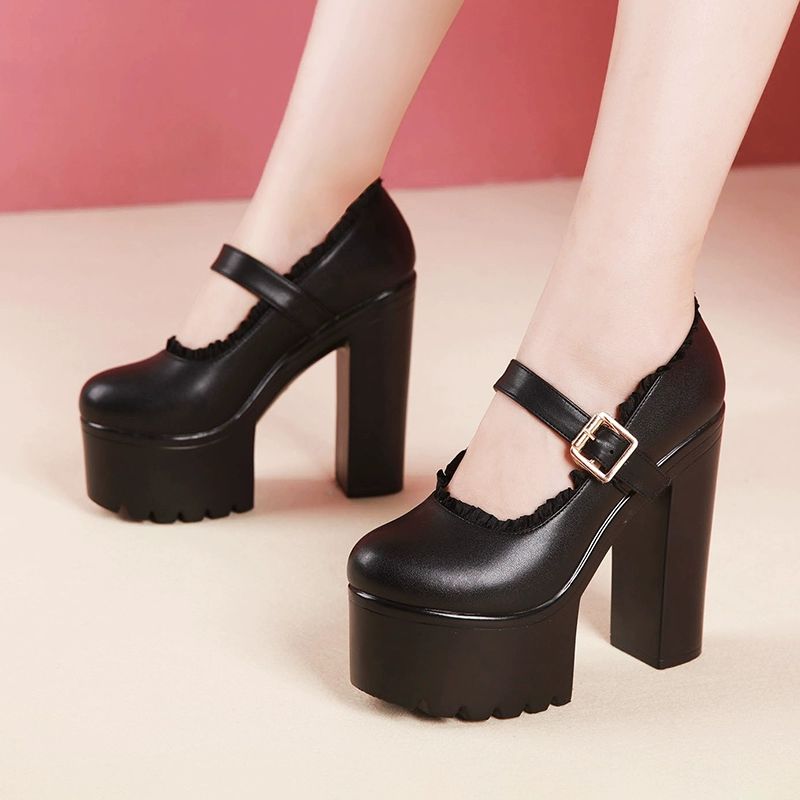 웨딩 키높이 구두 결혼식 가보시 슈즈 블랙 15cm 32 - 상세 이미지 2