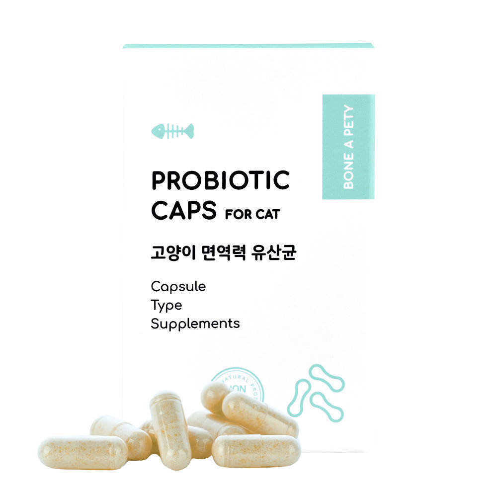 본아페티 고양이 구강관리 유산균 프로바이오틱캡스포캣 아기 설사 변비 캡슐 60포, 1개 - 상품 이미지