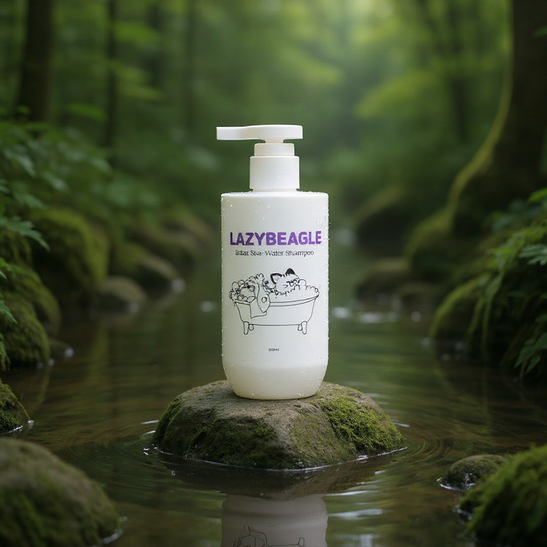 [레이지비글] 울릉도 해양심층수 강아지샴푸 저자극 약산성 피부진정 릴렉스 씨워터 300ml - 상세 이미지 2
