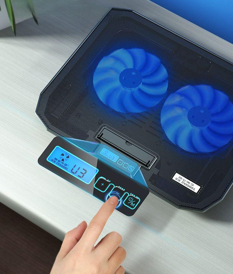 거치대 노트북 받침대 쿨링패드 태블릿 나이트 블랙 디럭스 에디션 - 상품 이미지
