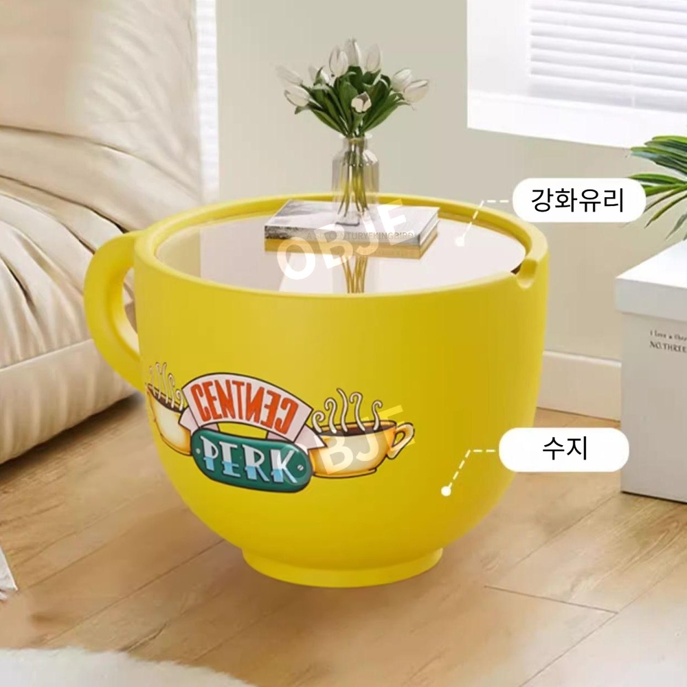 오브제 심플 사이드테이블 커피테이블 강화유리 디자인 카페 테이블 - 상세 이미지 2