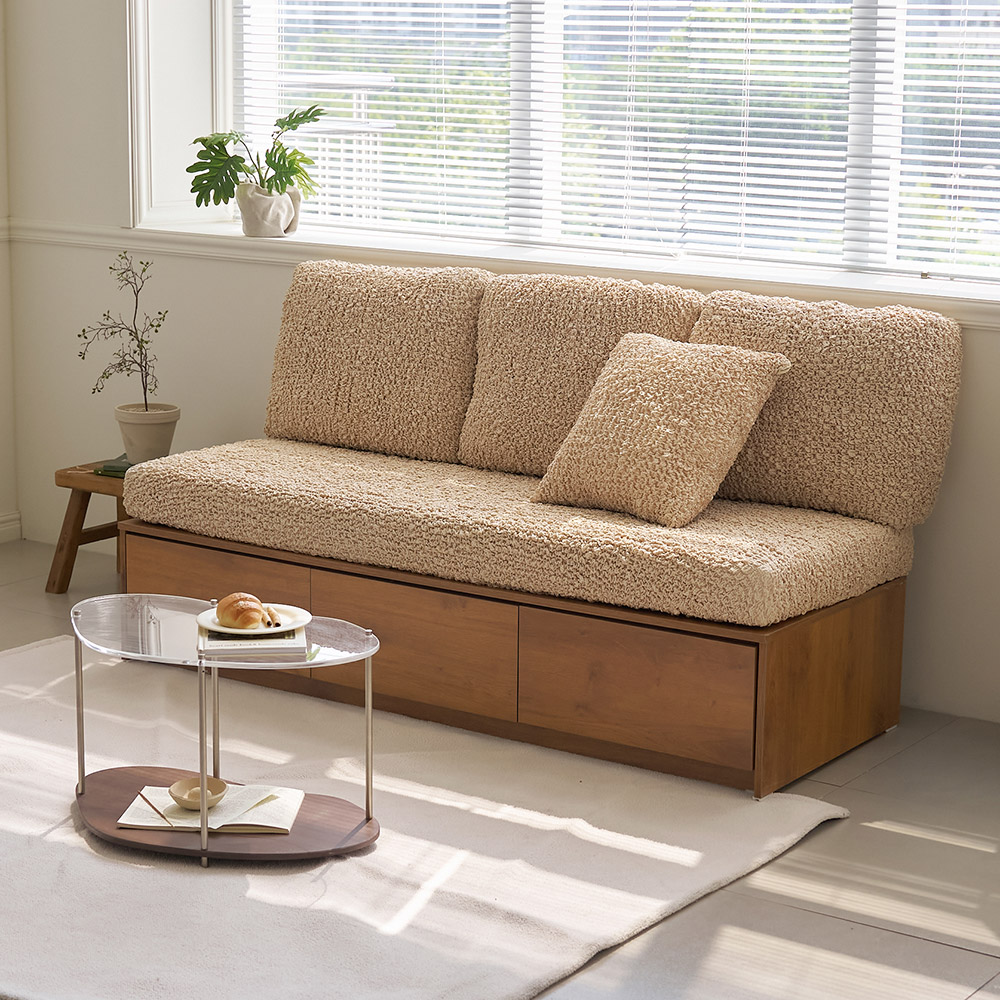 올핏 사이즈 고민NO 고탄력 만능 스판 분리형 쇼파커버 덮개 카우치 사계절 아이보리 일반 FREE