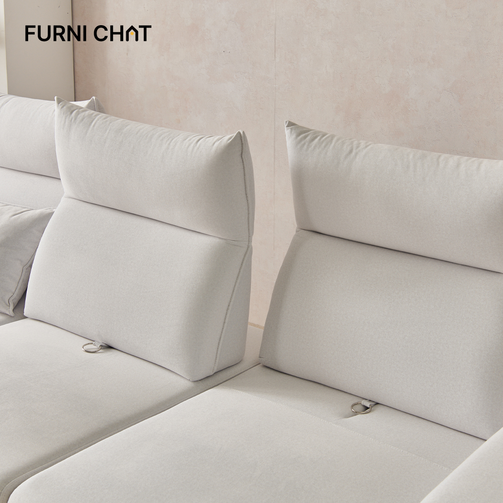 퍼니챗 레이나 5인 코너형 아쿠아텍스 이지클린 기능성 코모도 패브릭 스윙 소파