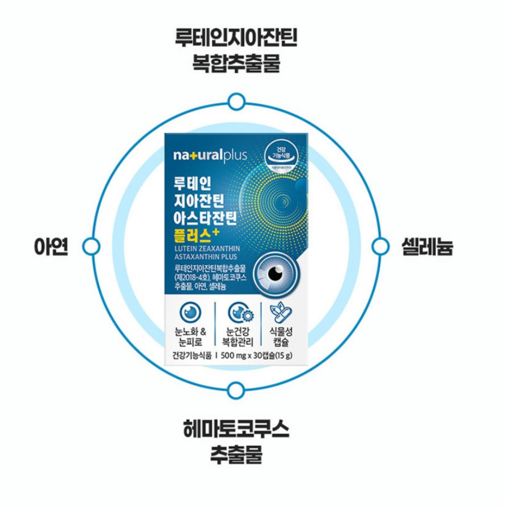 내츄럴플러스 루테인지아잔틴 아스타잔틴 플러스 아스잔틴 안압 약1개월 30캡슐, 1개 - 상세 이미지 4