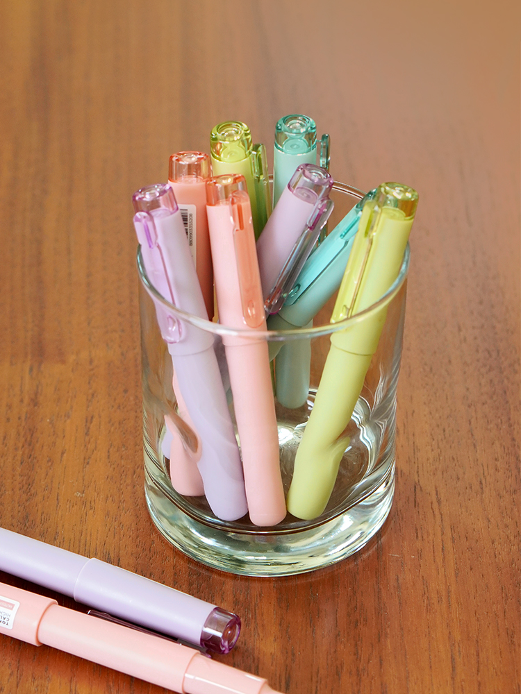 리훈 톤다운캄다운 하이라이터 연한 형광펜 4색 세트 암기펜