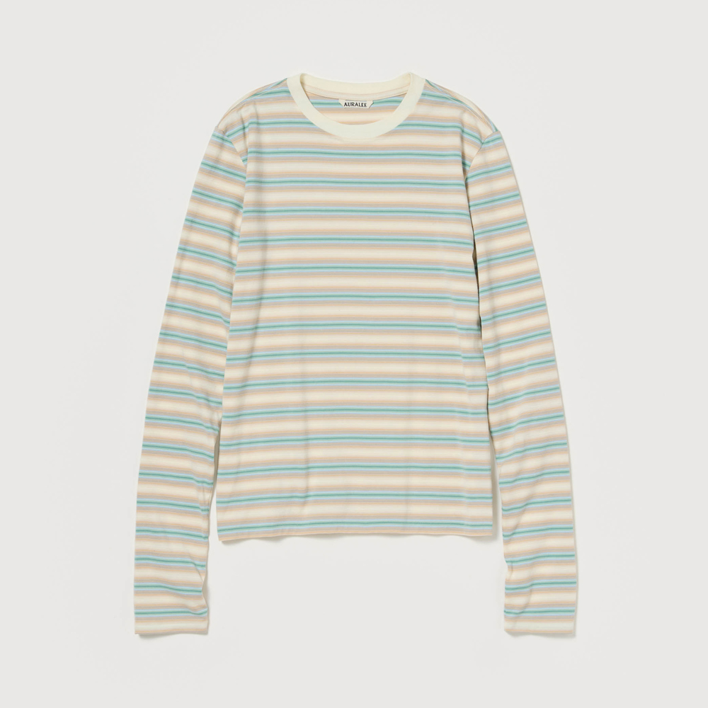 오라리 우먼즈 긴팔티 GRADIENT STRIPE JERSEY L/S TEE 25FW - 상세 이미지 3