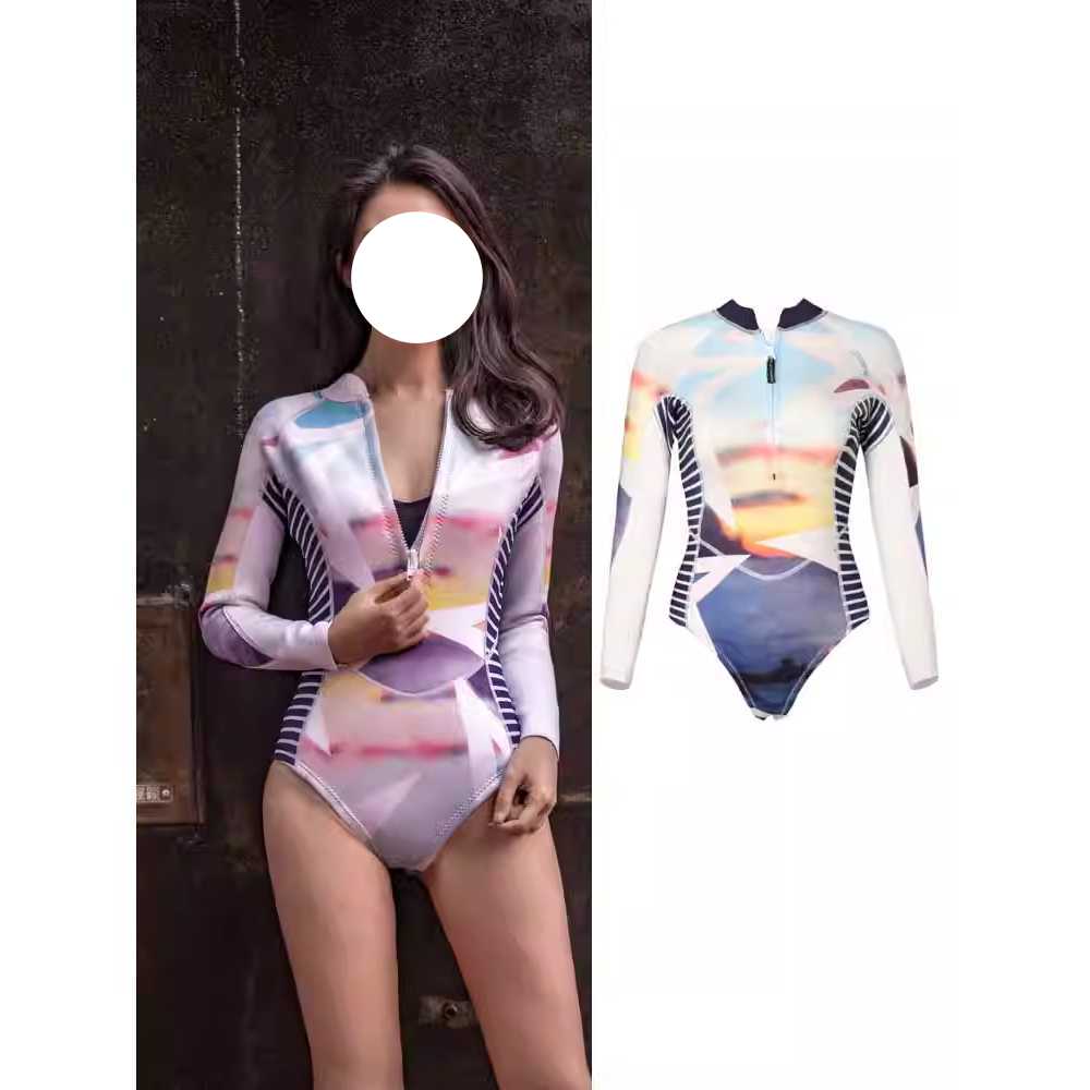 스노클링 슈트 여성용 잠수복 얇은 수온 보호복 서핑 로즈 레드 XS-L - 상세 이미지 5