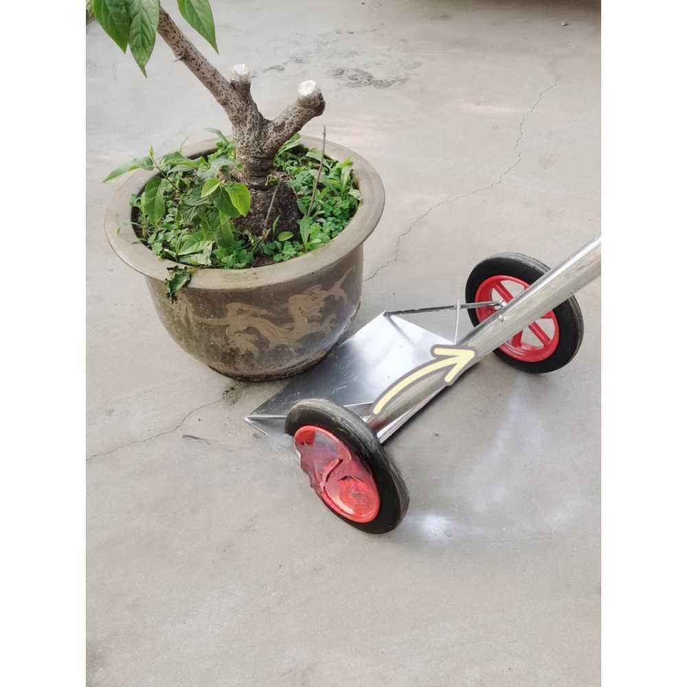 2륜 화분 수레 웨건 정원용 바퀴형 운반대 끌차 화훼 블루(직경 30cm) - 상세 이미지 2