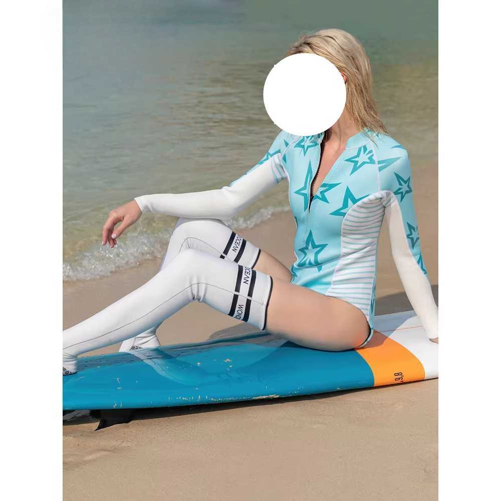 스노클링 수트 잠수복 수중 활동 네오프렌 슈트 여성 민트 점프수트 S-XL - 상세 이미지 4