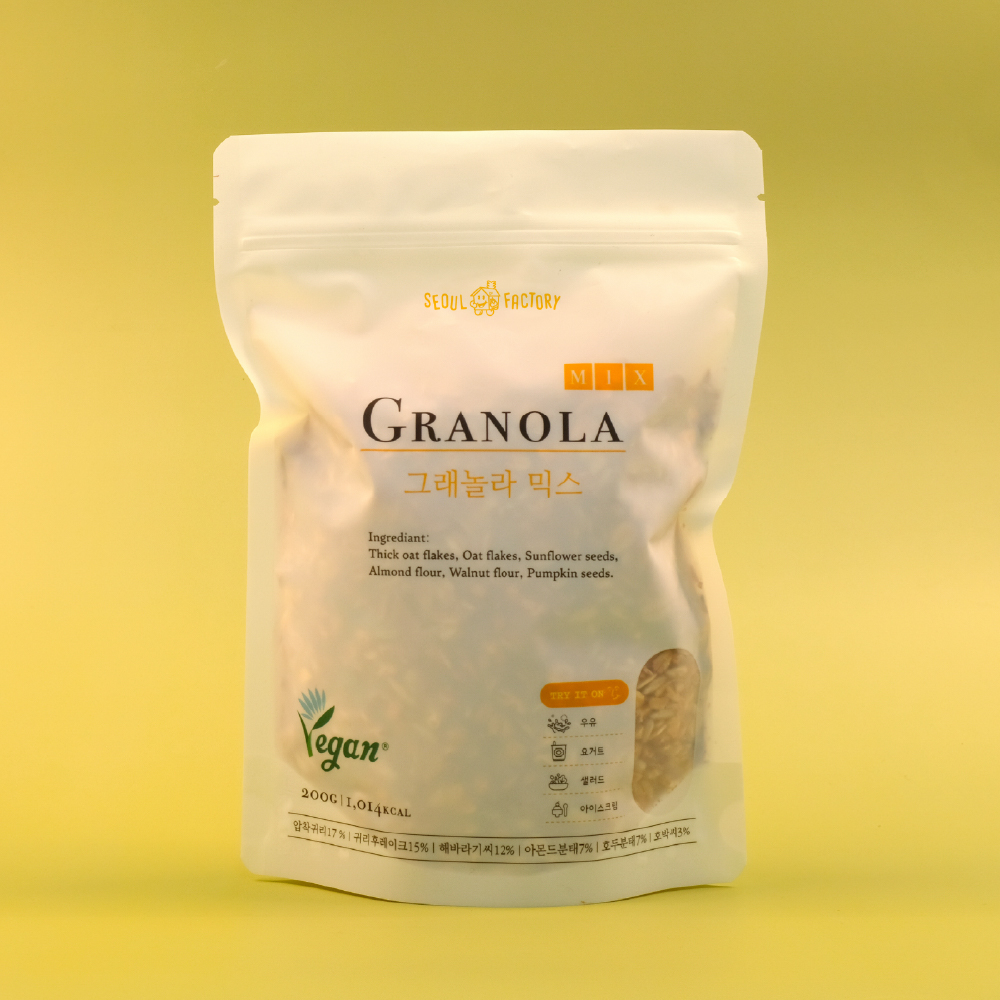 서울팩토리 비건 그래놀라 믹스 200g 오트밀 시리얼