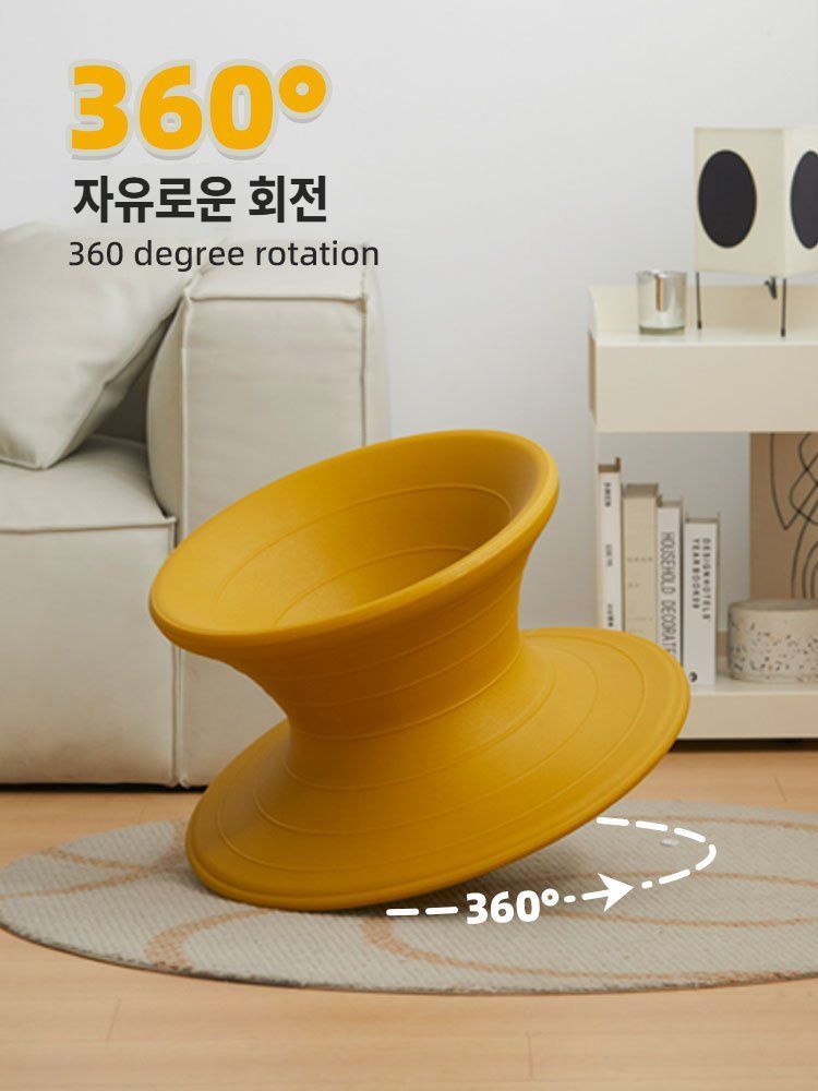 팽이의자 스핀체어 360도 빙글 회전 의자 오뚝이 스툴 빨강 소형 - 상세 이미지 4