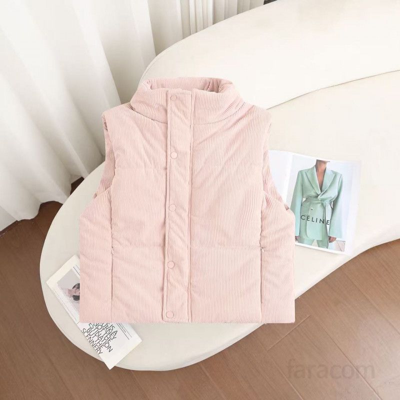 여성 코듀로이 다운 조끼 가을 겨울용 경량패딩 스타일 데일리 아웃도어 패션 조끼 따뜻한 착용감 캐주얼한 디자인 활동성 좋은 외출용 - 상세 이미지 5
