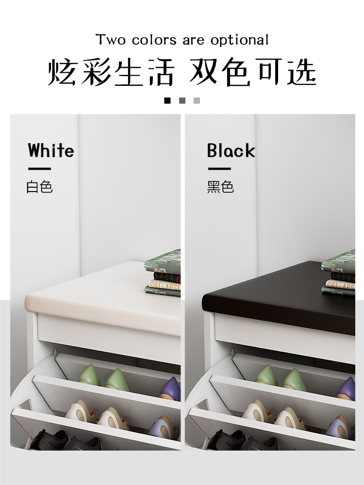 벤치 신발장 정리대 좁은현관 초슬림 원룸 폴딩형 진열장 현관신발장 접이식 공간활용 - 상세 이미지 4