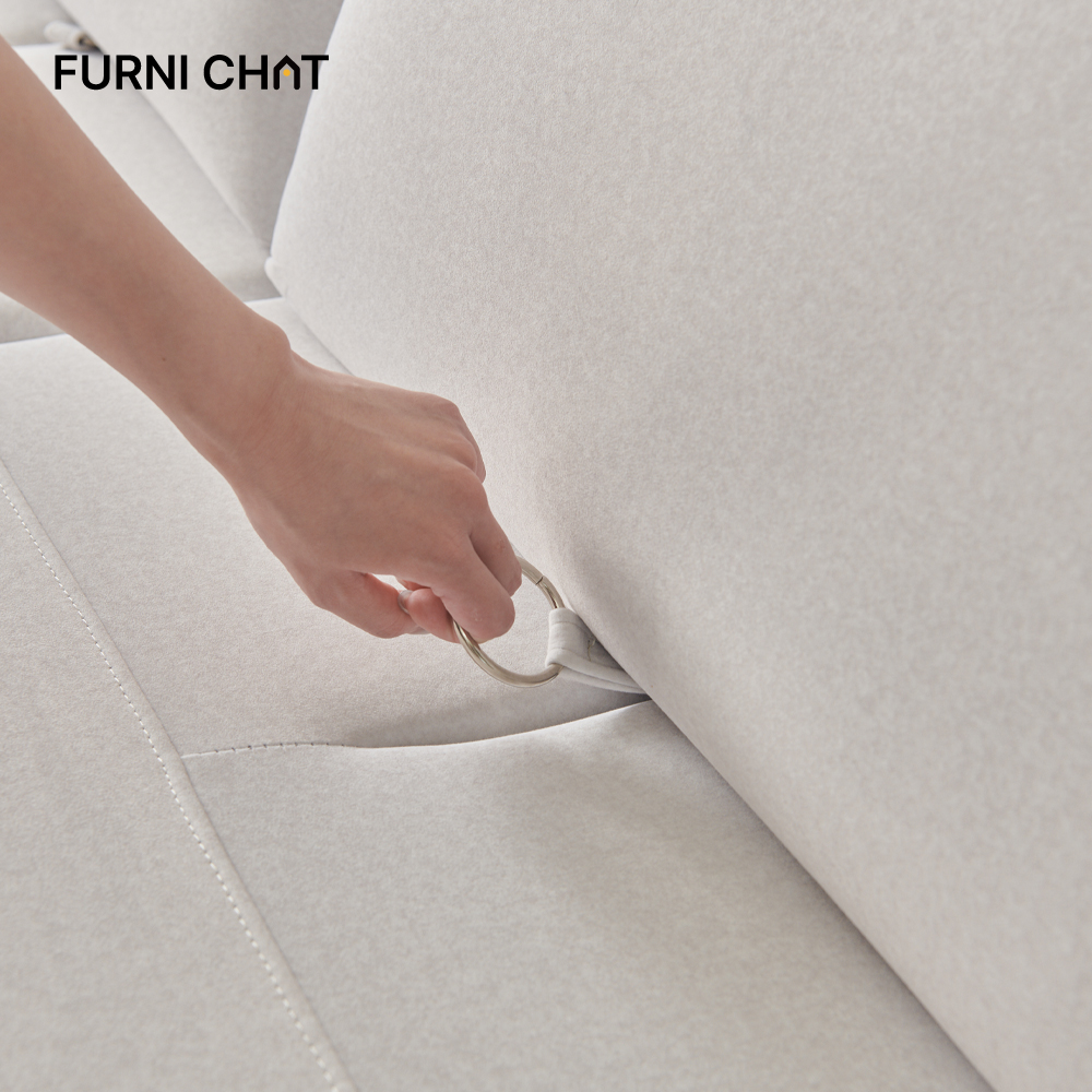 퍼니챗 레이나 5인 코너형 아쿠아텍스 이지클린 기능성 코모도 패브릭 스윙 소파