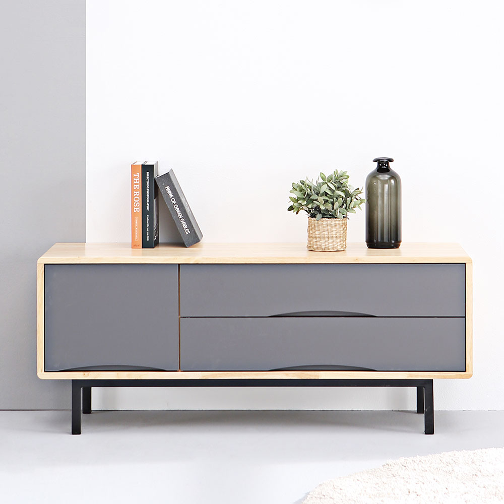 아듀 거실장 원목 티비다이 선반 TV 장식장 서랍 1200