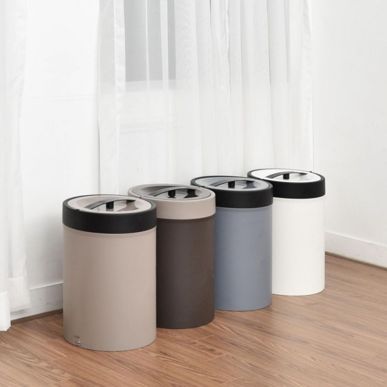 종량제 봉투 푸시통 압축 쓰레기통 10L