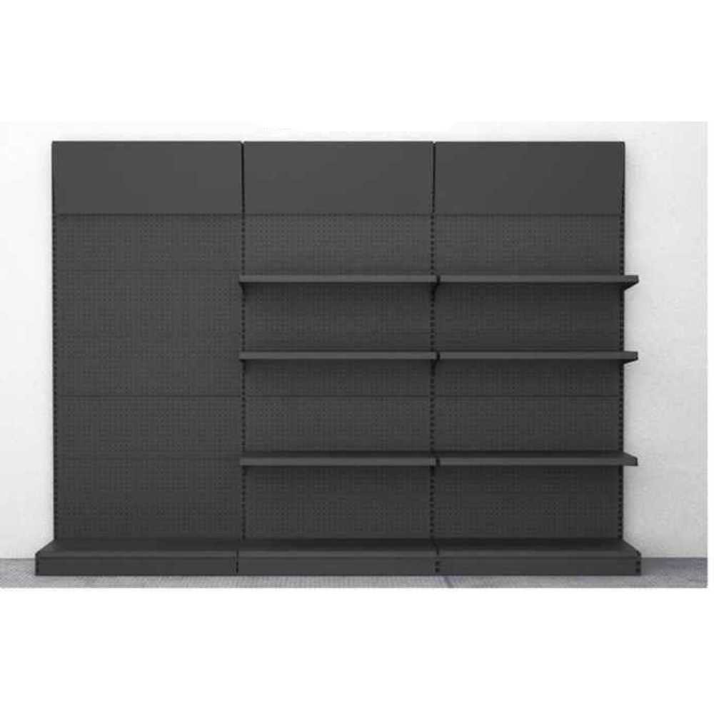 타공 진열대 철제 벽걸이형 다용도 수납 정리 선반 레드 93x47x200cm - 상세 이미지 3