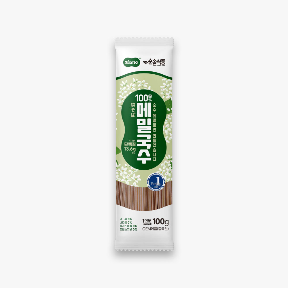 [순솔X정식품] 순솔 100% 메밀국수 100g 10봉 X 간단요리사 진한 콩국물 950ml 2팩 - 상세 이미지 3