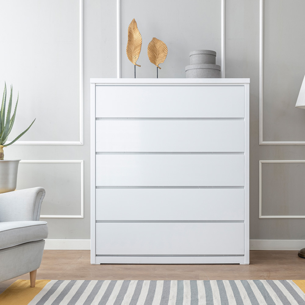 일린 옷 서랍장 드레스룸 광폭 와이드 수납장 1200x500x1408mm, 5단, 네추럴
