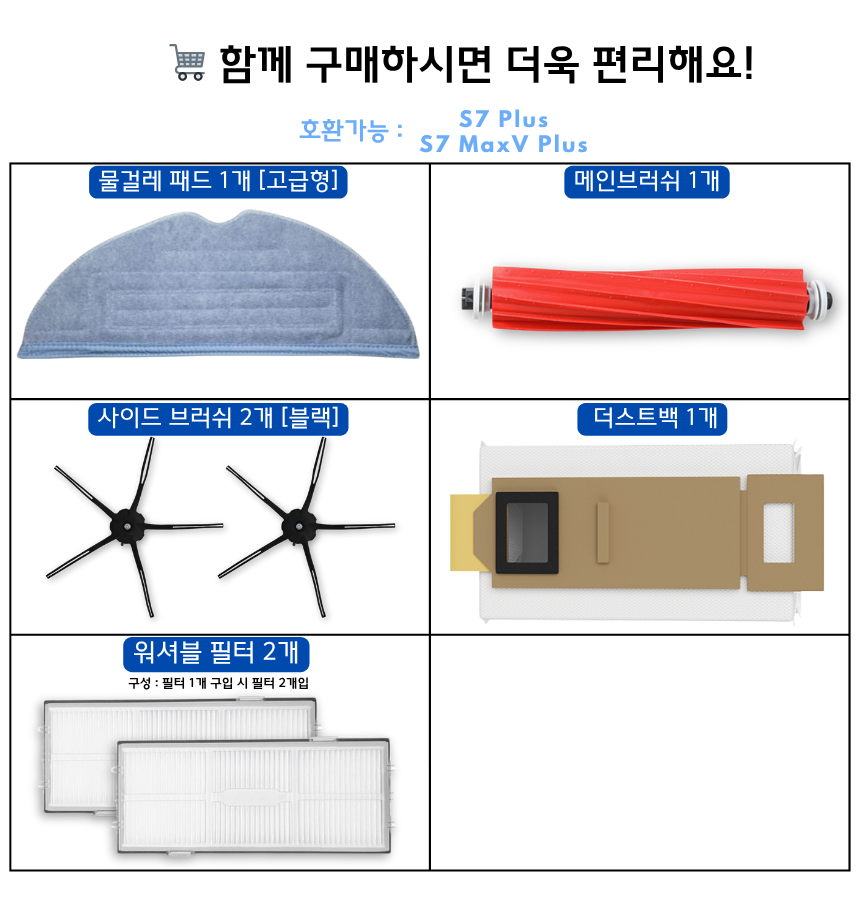 [호환] 로보락 S7 Plus 소모품 3개월 세트