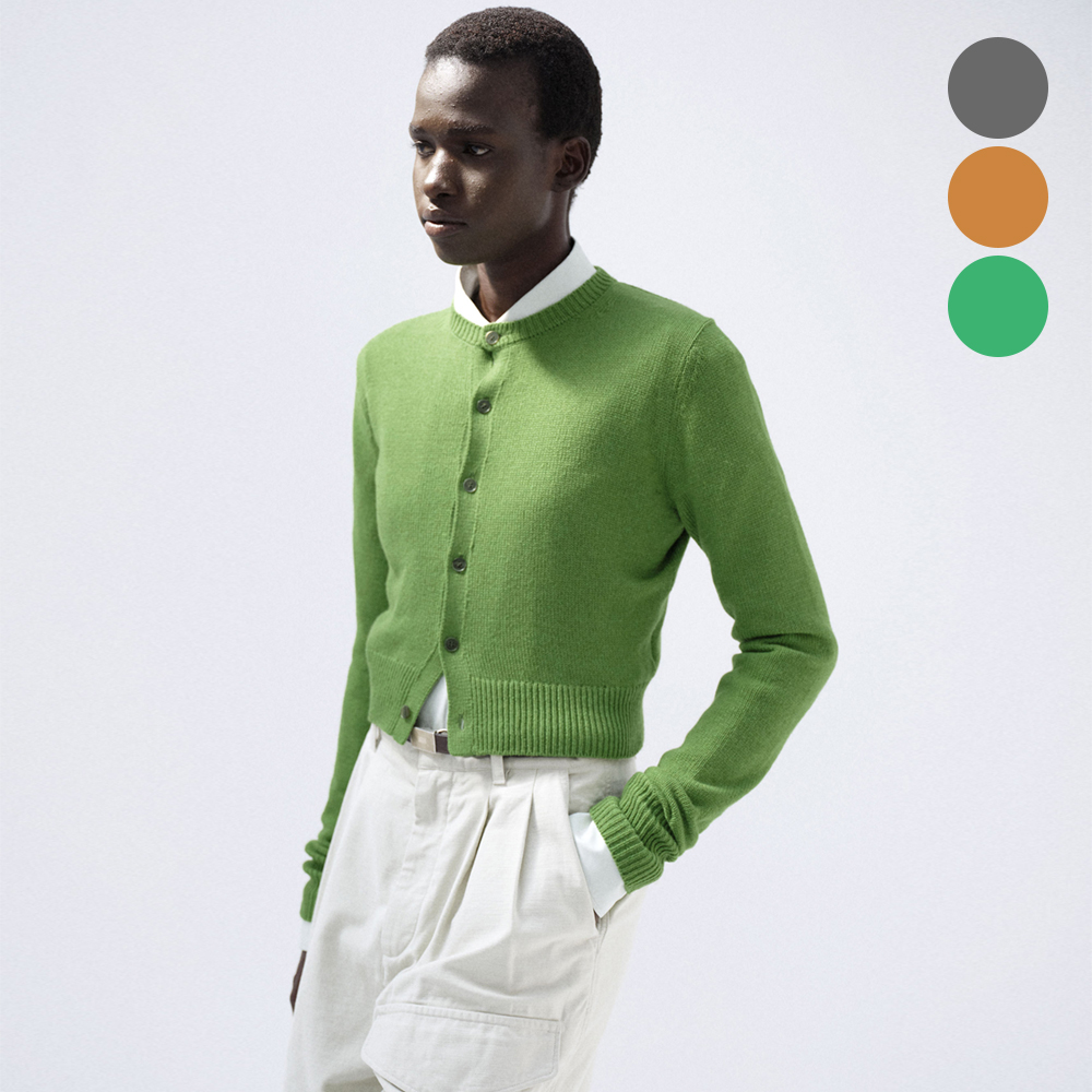 오라리 우먼즈 가디건 LIGHT CASHMERE KNIT CREW-NECK CARDIGAN 25FW - 메인 이미지