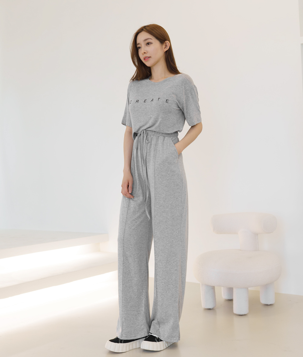 크릿여리 보들 실켓 레이온 라운드넥 반팔티셔츠 기본 롱티 이미지 7